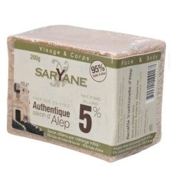 MYDŁO ALEPPO 5% SARYANE 200G NATURALNE OLIWA Z OLIWEK, OLEJ LAUROWY